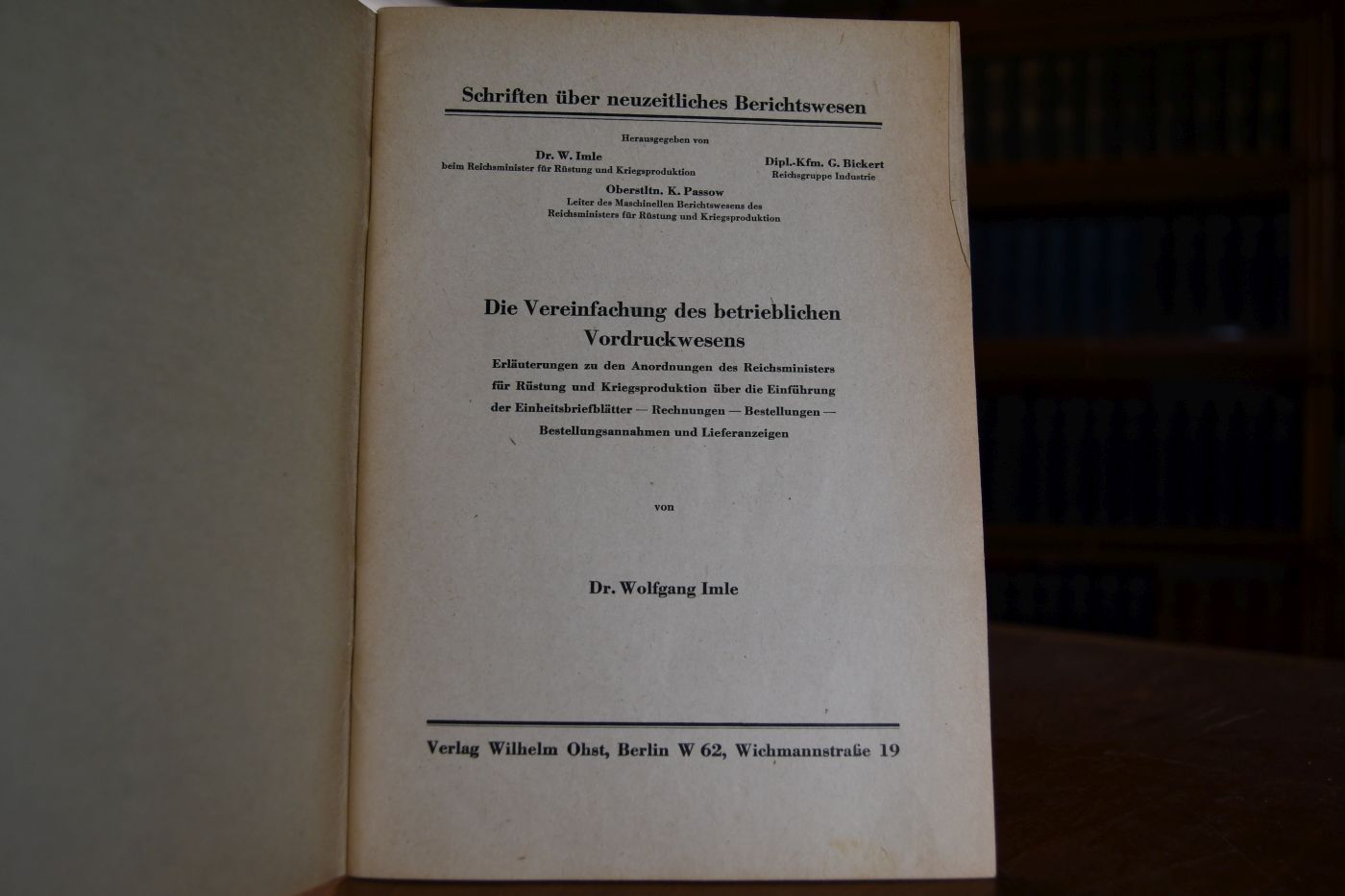 Die Vereinfachung des betrieblichen Vordruckwesens.