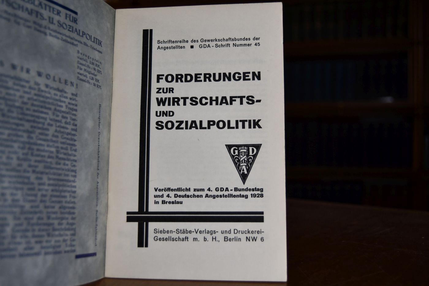 Forderungen zur Wirtschafts- und Sozialpolitik.