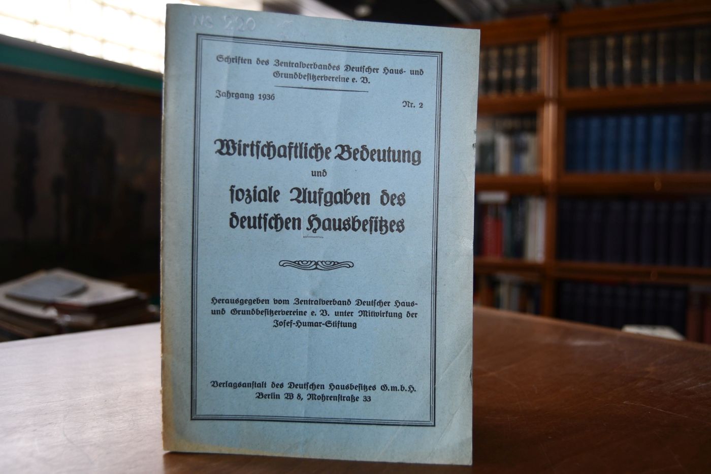 Wirtschaftliche Bedeutung und soziale Aufgaben des deutschen Hausbesitzes.