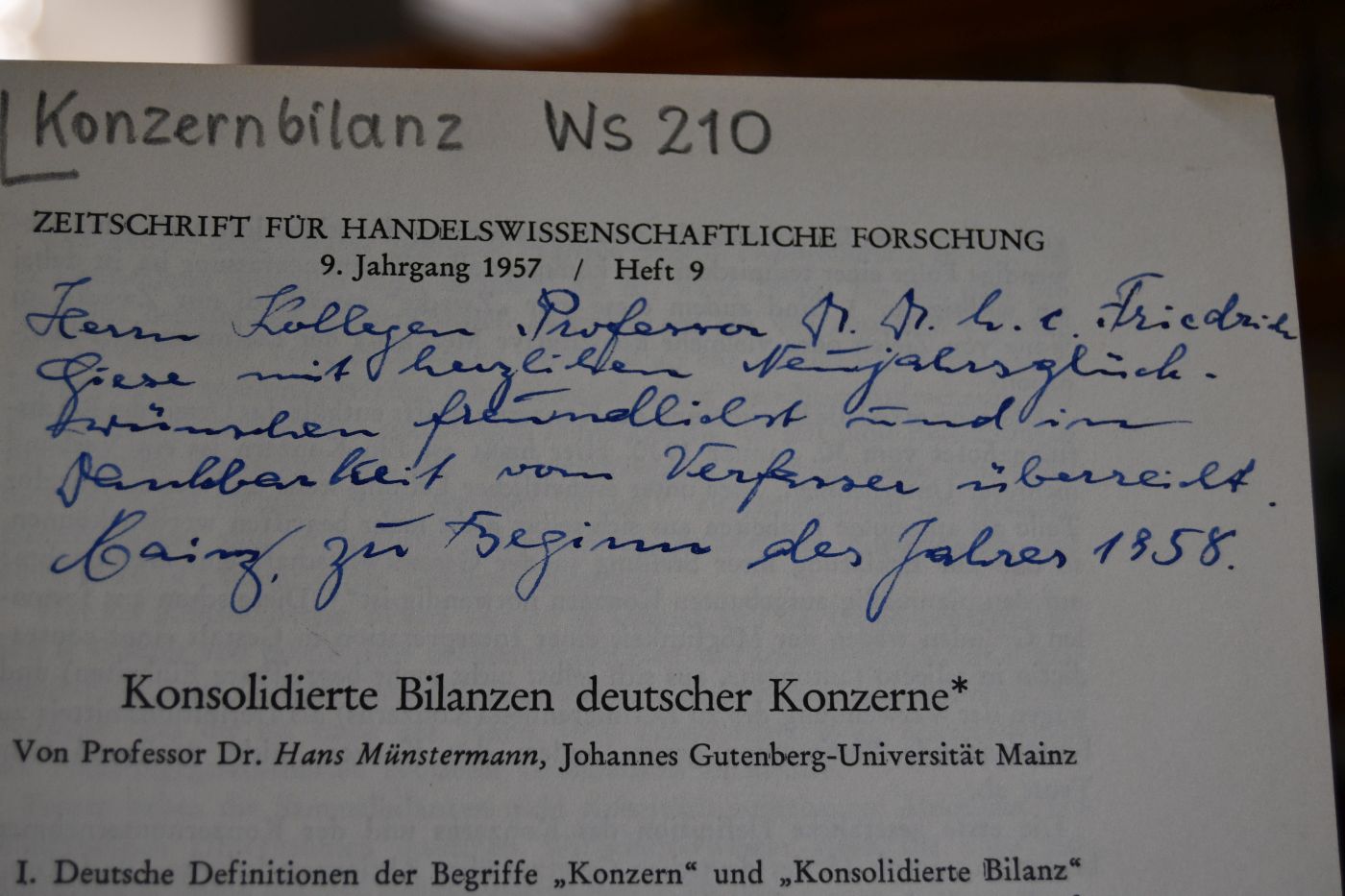 Konsolidierte Bilanzen deutscher Konzerne.