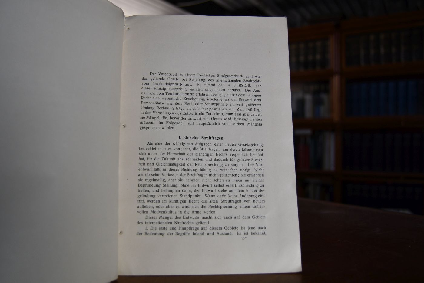 Einige Fragen des internationalen Strafrechts im Vorentwurf zu einem Deutschen Strafgesetzbuch.