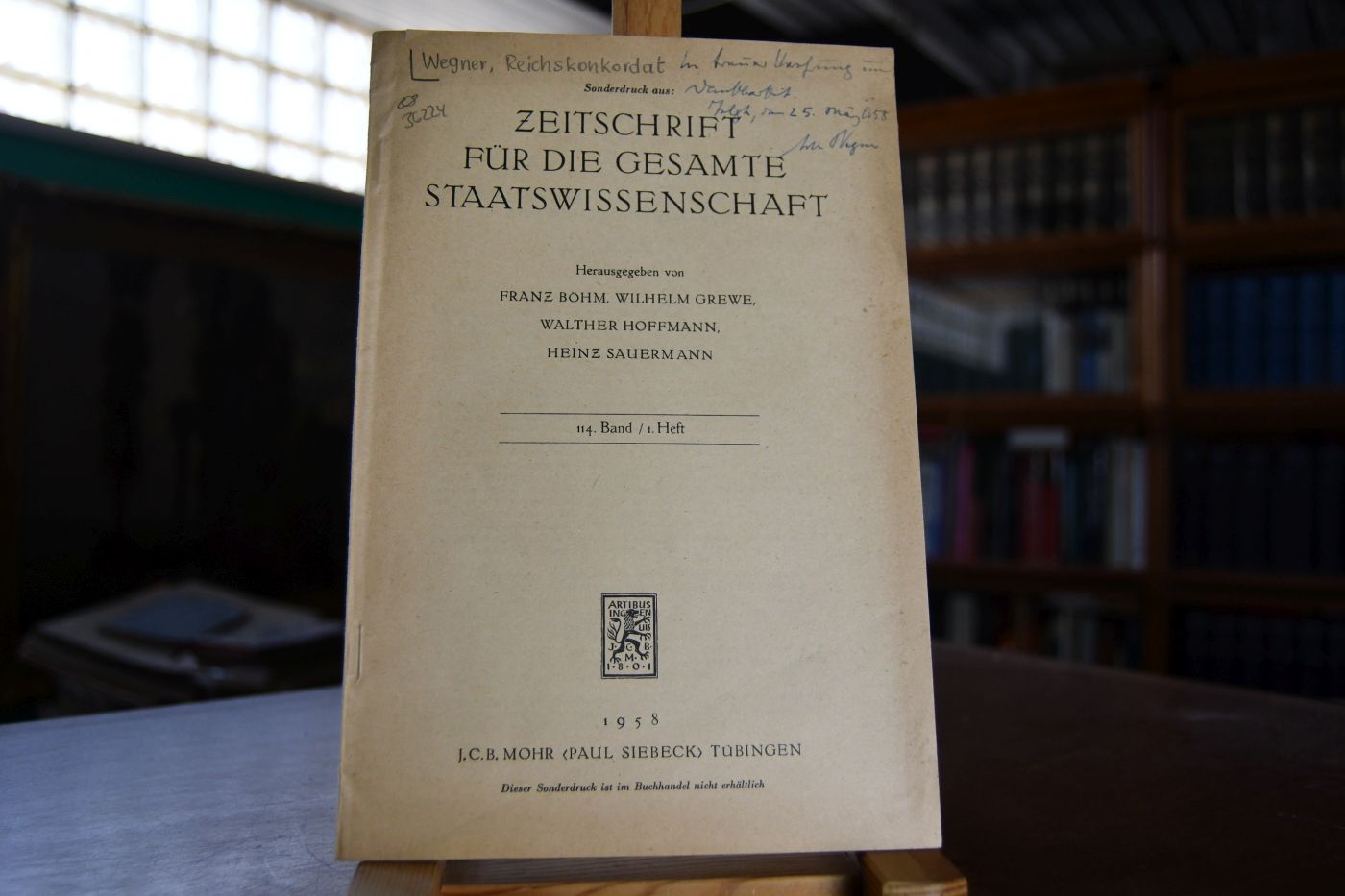 Vom wissenschaftlichen Verteidigen des Reichskonkordats.