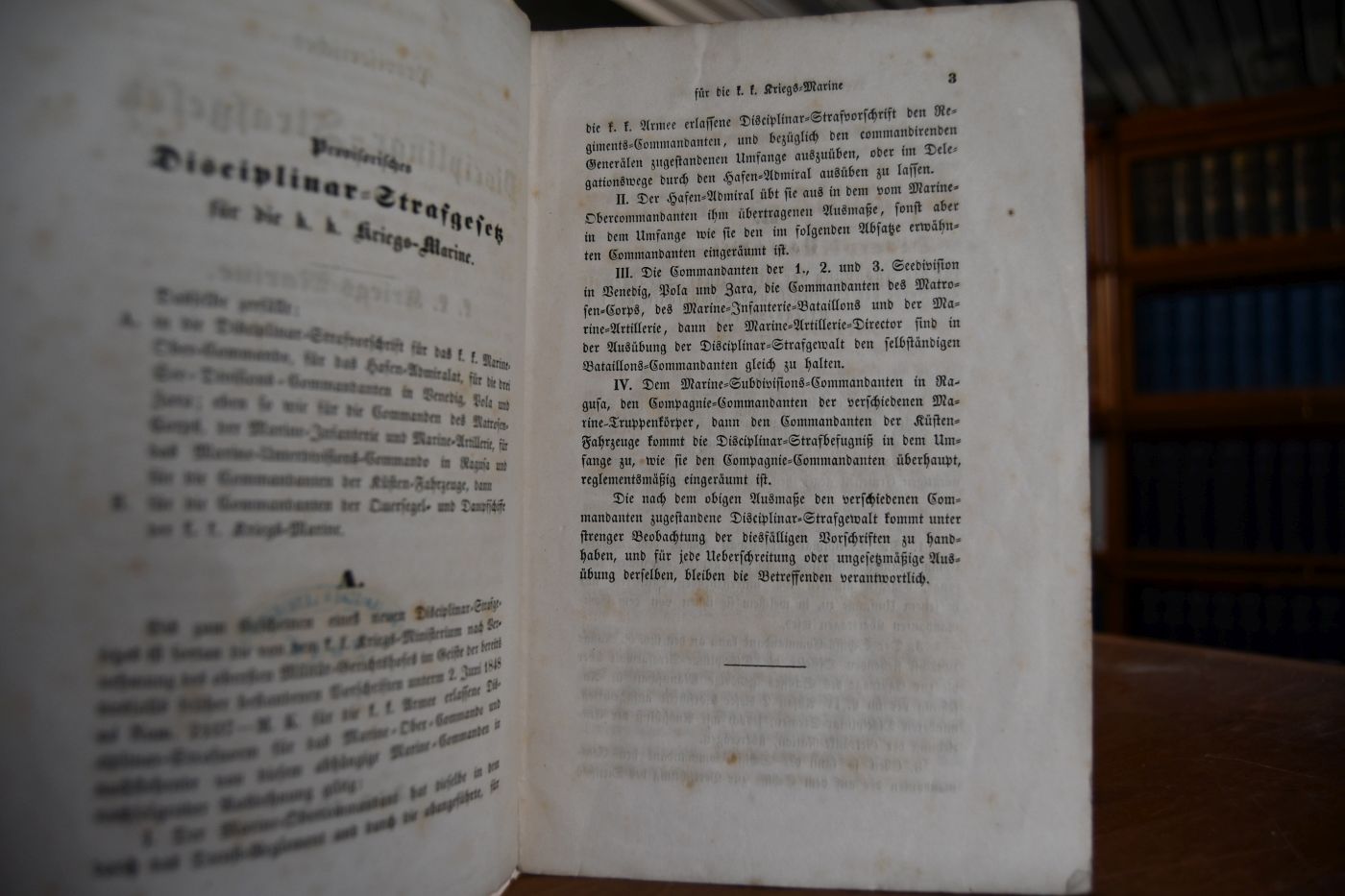 Provisorisches Disciplinar-Strafgesetz für die k.k. Kriegs-Marine.