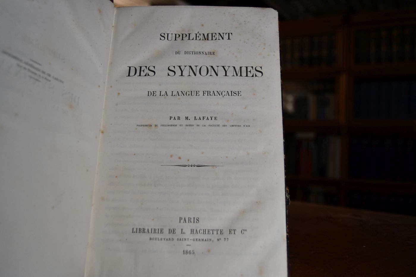 Supplement du Dictionnaire des Synonymes de la langue Francaise.