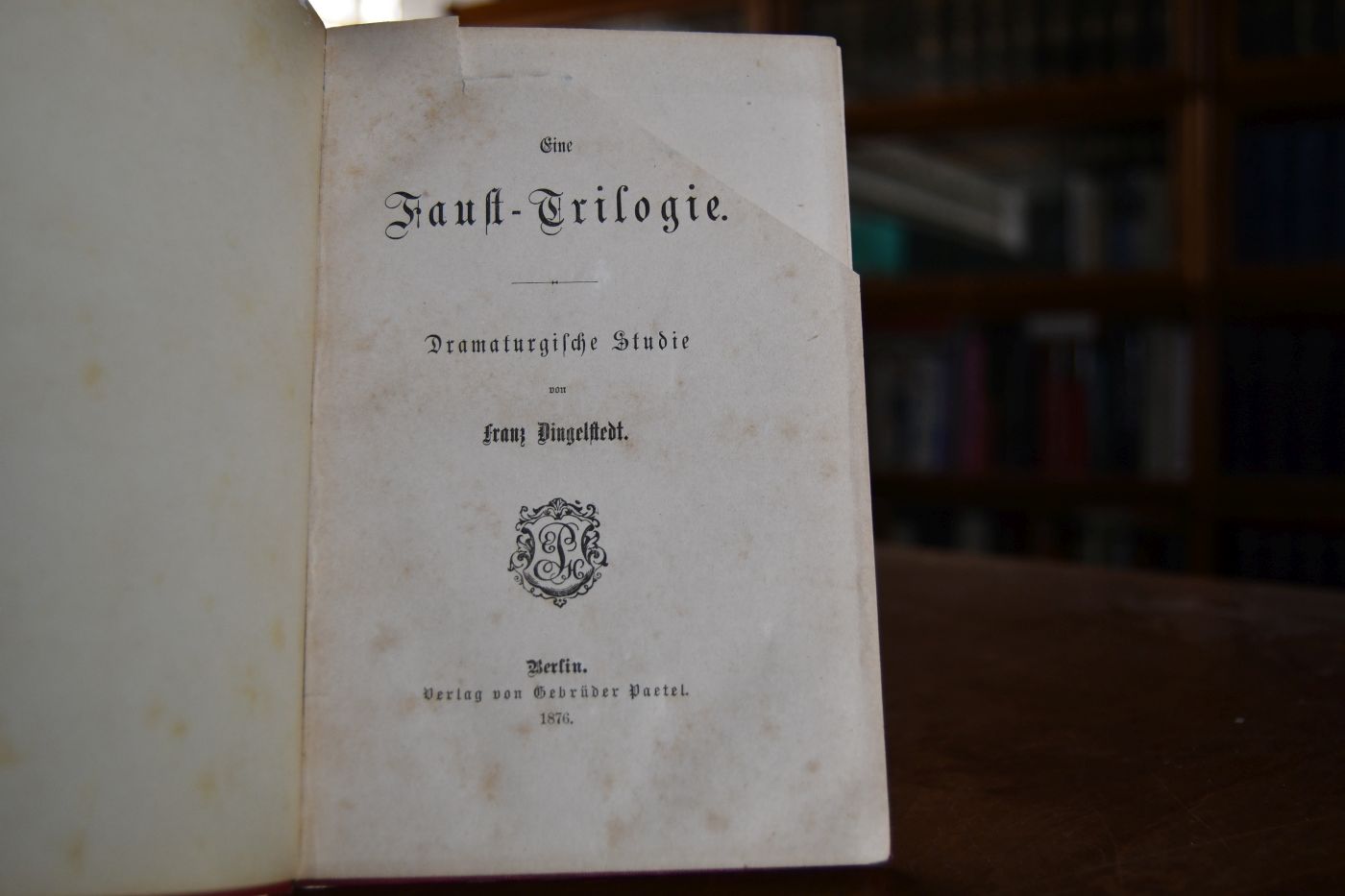 Eine Faust-Trilogie. Dramaturgische Studie.