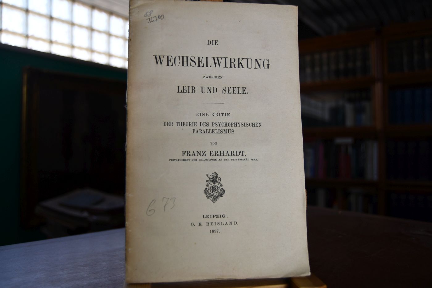 Die Wechselwirkung zwischen Leib und Seele. Eine Kritik der Theorie des psychophysischen Parallelismus.