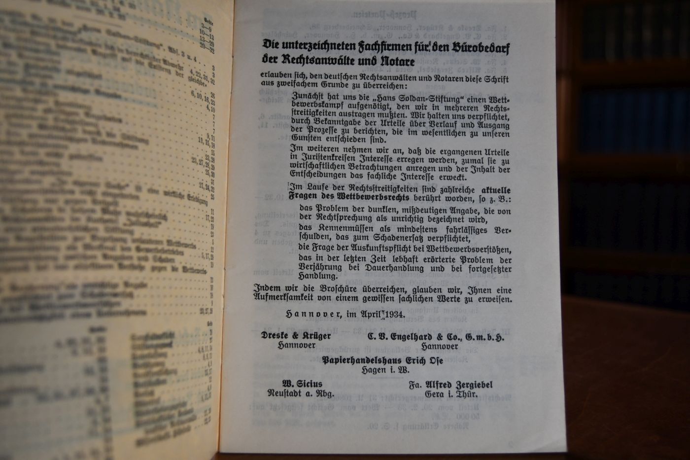 Im Namen des Reichs. Eine wichtige Entscheidung auf dem Gebiete des unlauteren Wettbewerbes. Der Rechtsstreit wegen unlauteren Wettbewerbs in SAchen freie Fachfirmen ./. Hans Soldan-Stiftung durch Reichsgerichtsurteil entschieden.