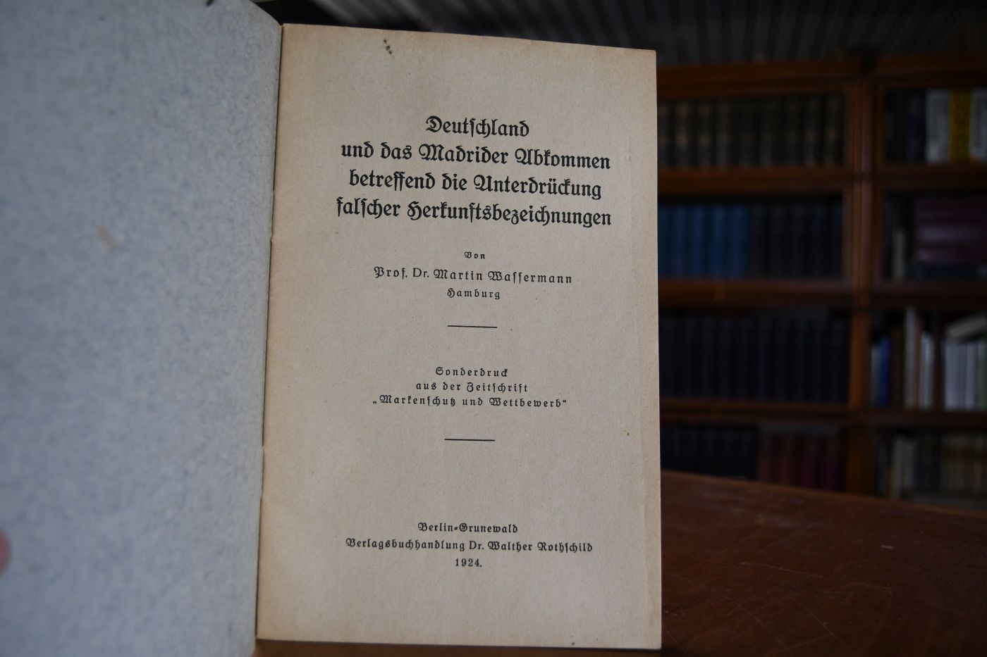 Deutschland und das Madrider Abkommen betreffend die Unterdrückung falscher Herkunftsbezeichnungen.