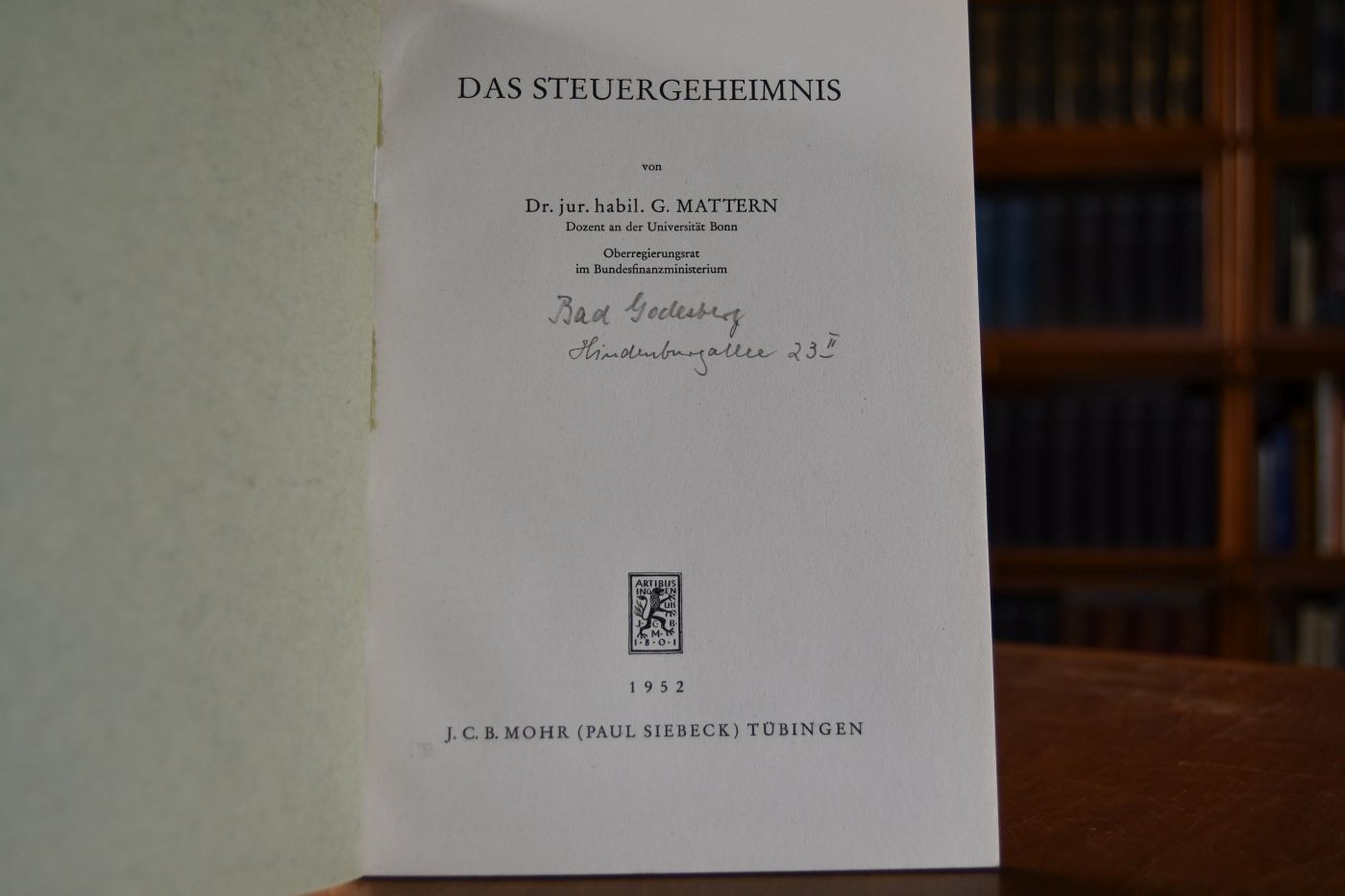 Das Steuergeheimnis.