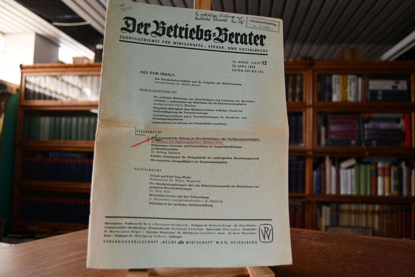 Die steuerrechtliche Haftung des Bevollmächtigten oder Verfügungsberechtigten.