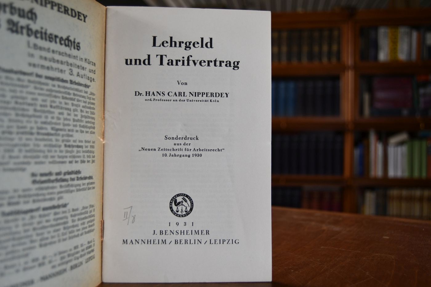 Lehrgeld und Tarifvertrag.