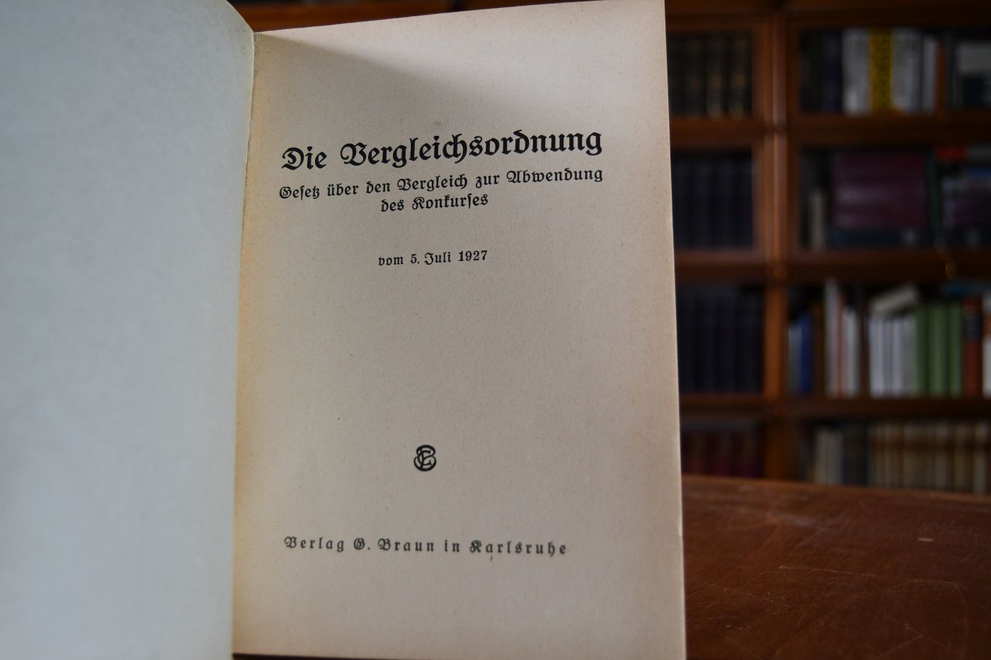 Die Vergleichsordnung. Gesetz über den Vergleich zur Abwendung des Konkurses vom 5. Juli 1927. (Textausgabe).