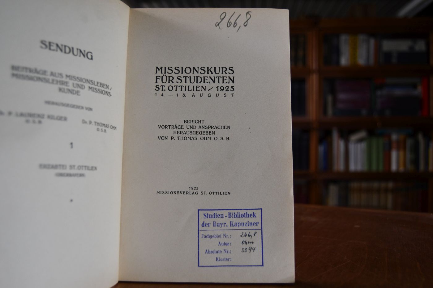 Missionskurs für Studenten St. Ottilien / 1925, 14. - 18. August.