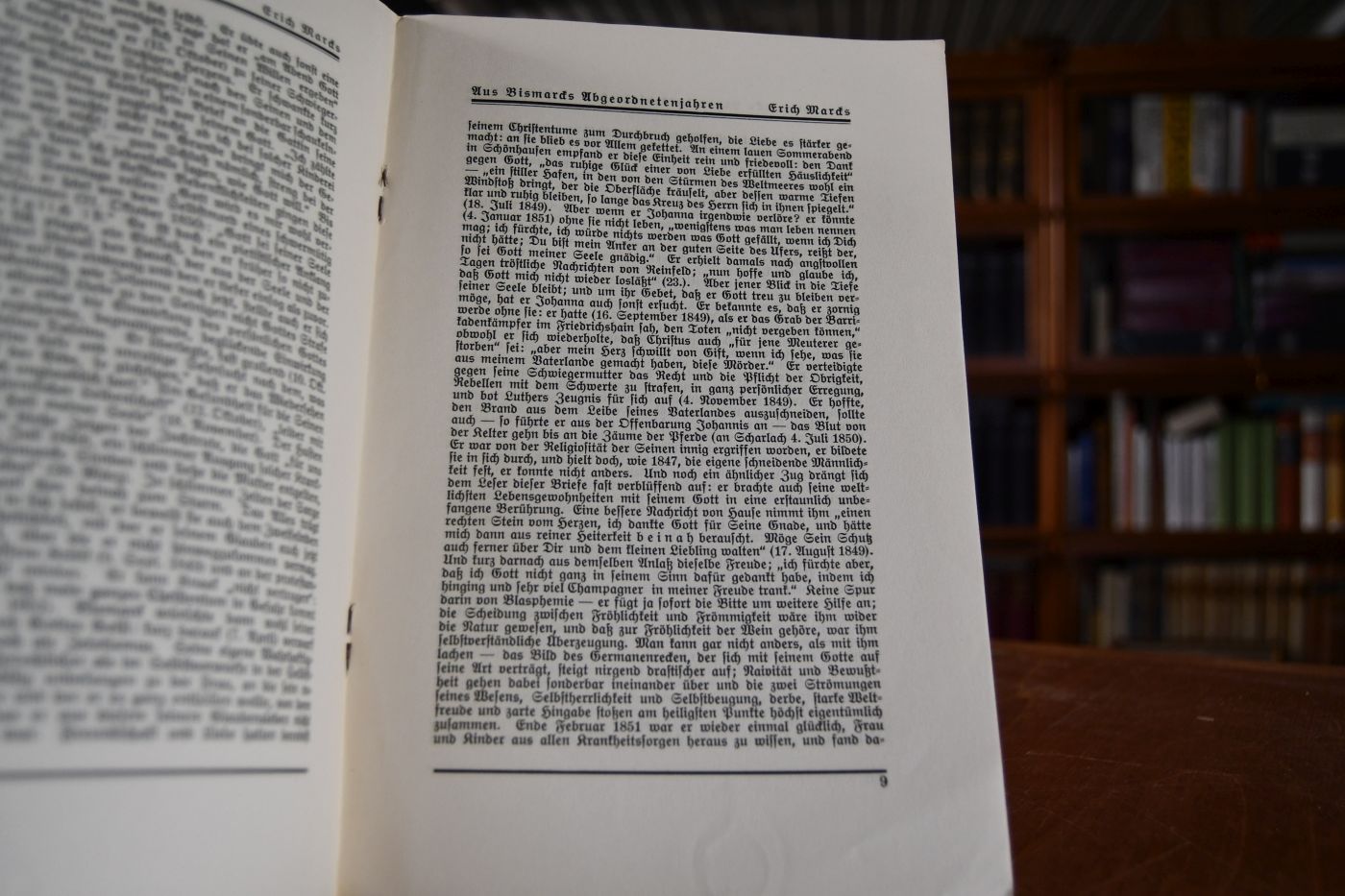 Aus Bismarcks Abgeordnetenjahren (1849-1851) Persönliches und seelisches Leben.