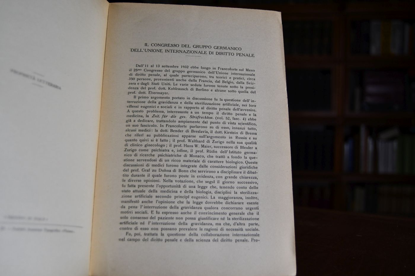 Il Congresso del Gruppo Germanico dell`Unione Internazionale di Diritto Penale.