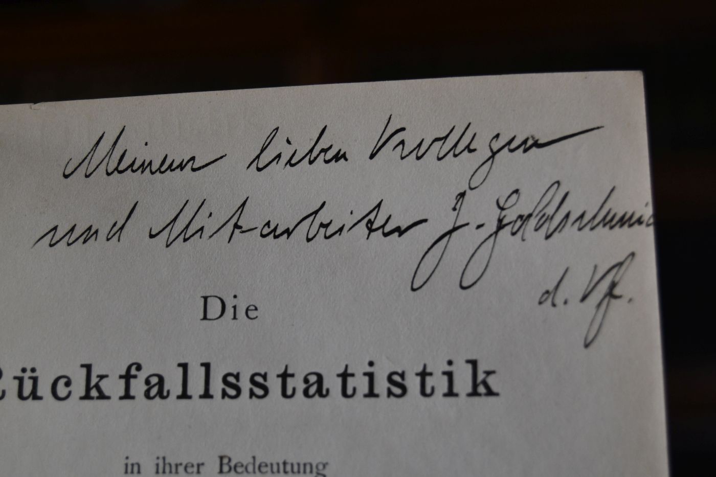Die Rückfallstatistik in ihrer Bedeutung für die Sozialwissenschaft. Vortrag gehalten in der Plenarversammlung des "Congres International de Patronage" (gleichzeitig V. Hauptversammlung der Internationalen kriminalistischen Vereinigung) in Antwerpen 1894.