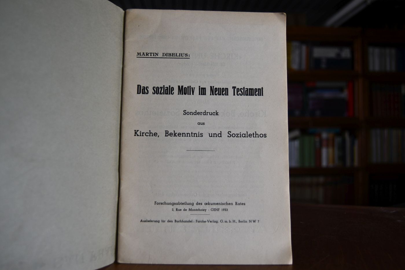 Das soziale Motiv im Neuen Testament.
