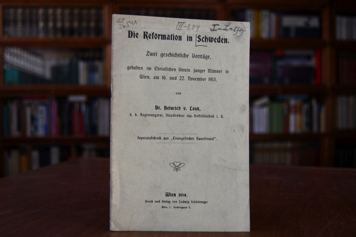 Die Reformation in Schweden. Zwei geschichtliche Vorträge, gehalten im Christlichen Verein junger Männer in WIen, am 16. und 22. November 1913.