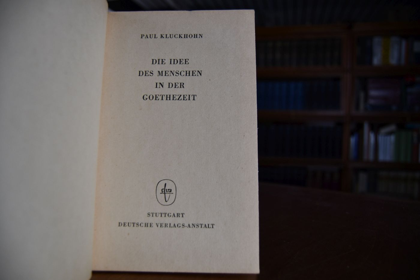 Die Idee des Menschen in der Goethezeit.