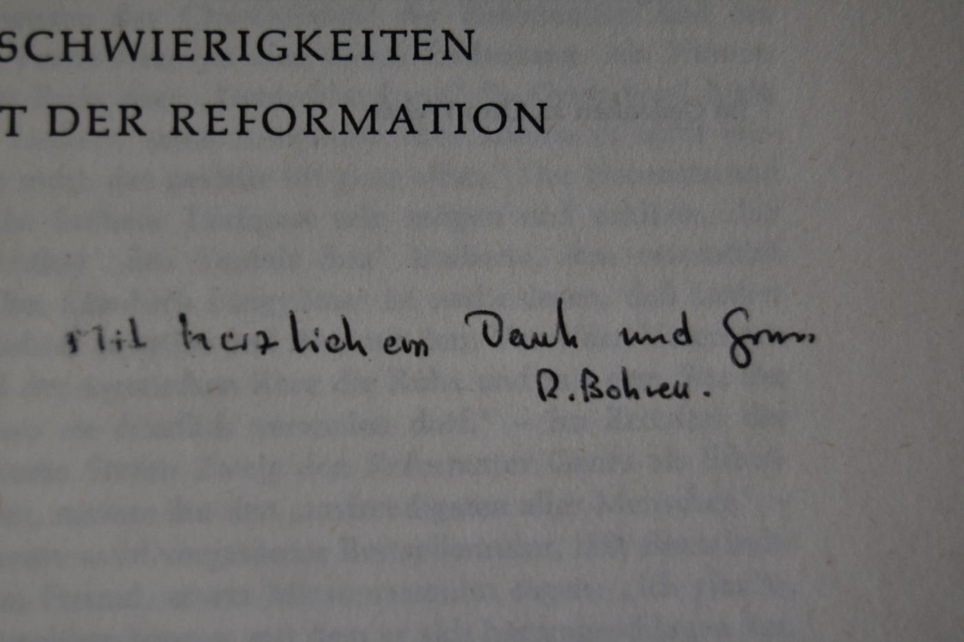 Schwierigkeiten mit der Reformation.