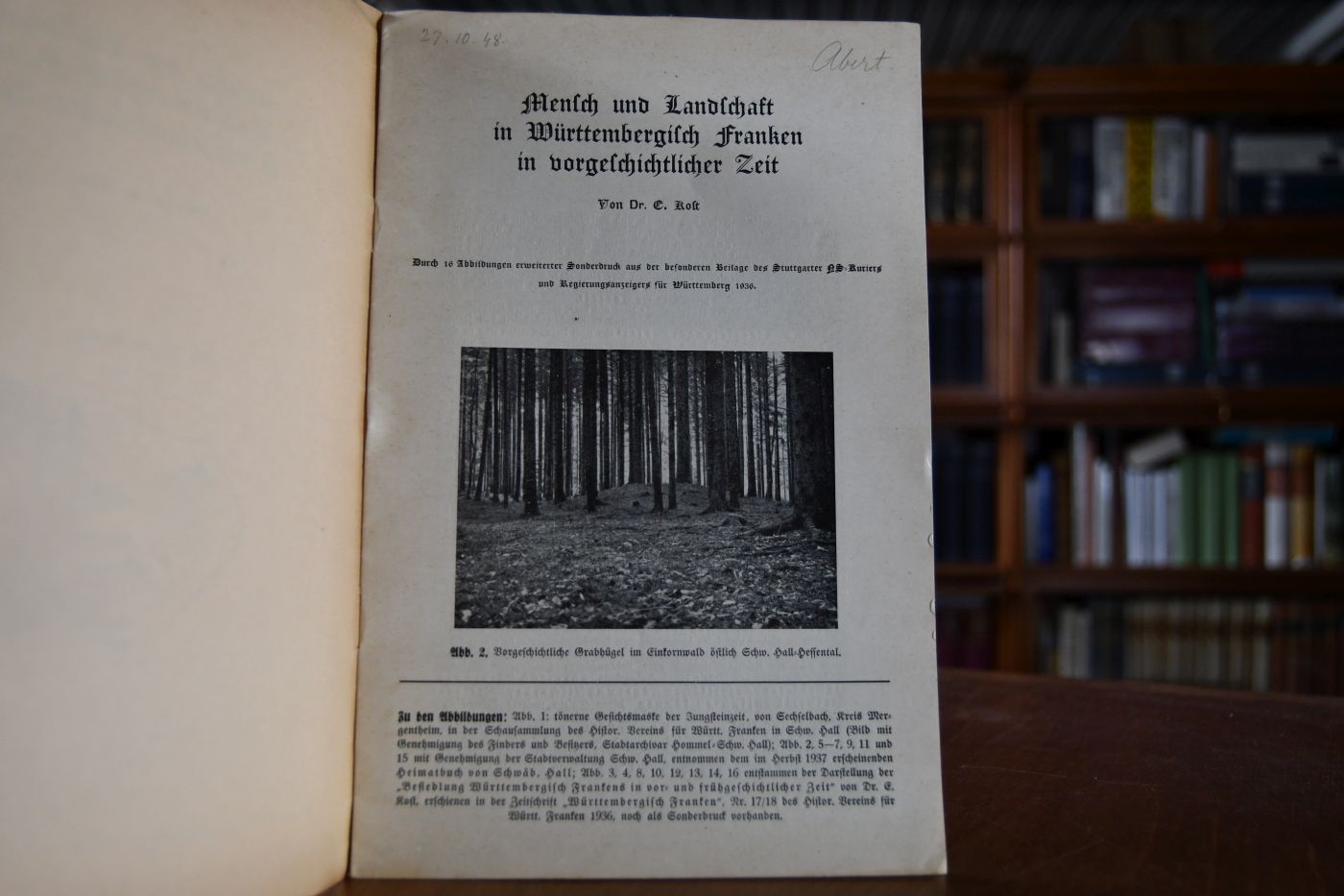 Mensch und Landschaft in Württembergisch Franken in vorgeschichtlicher Zeit.