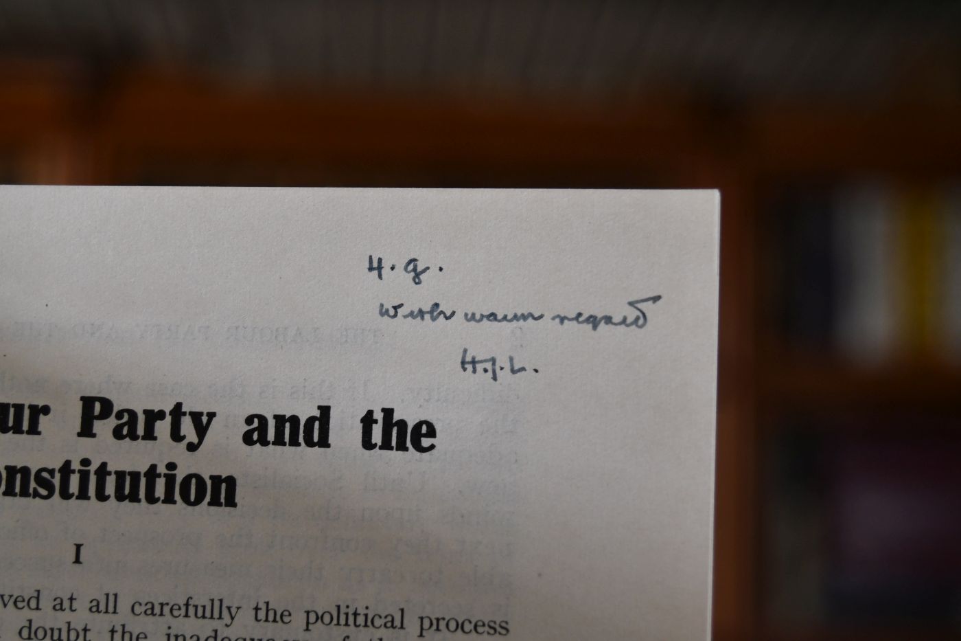 The Labour Party and the Constitution.