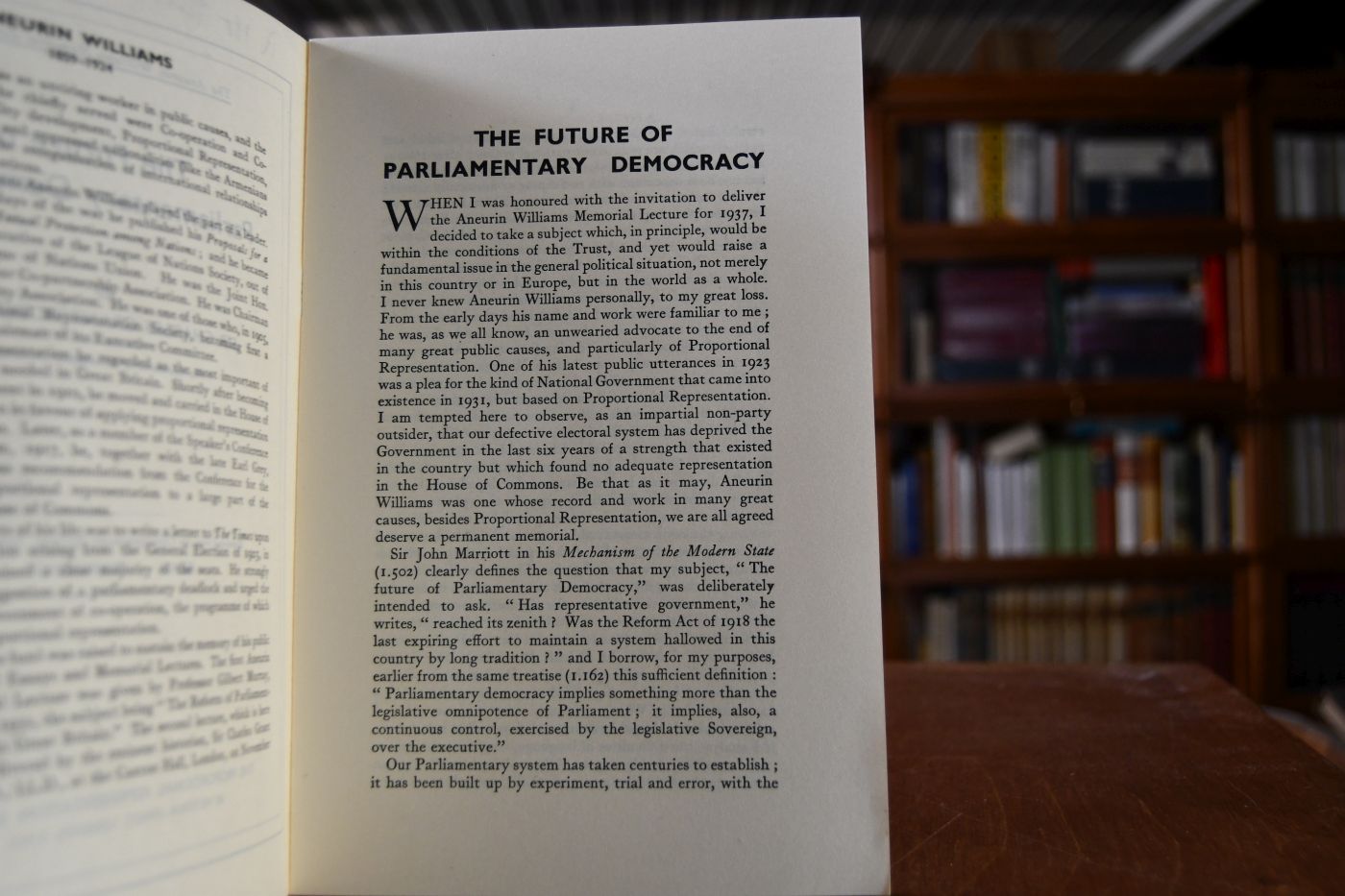 The Future of Parliamentary Democracy.