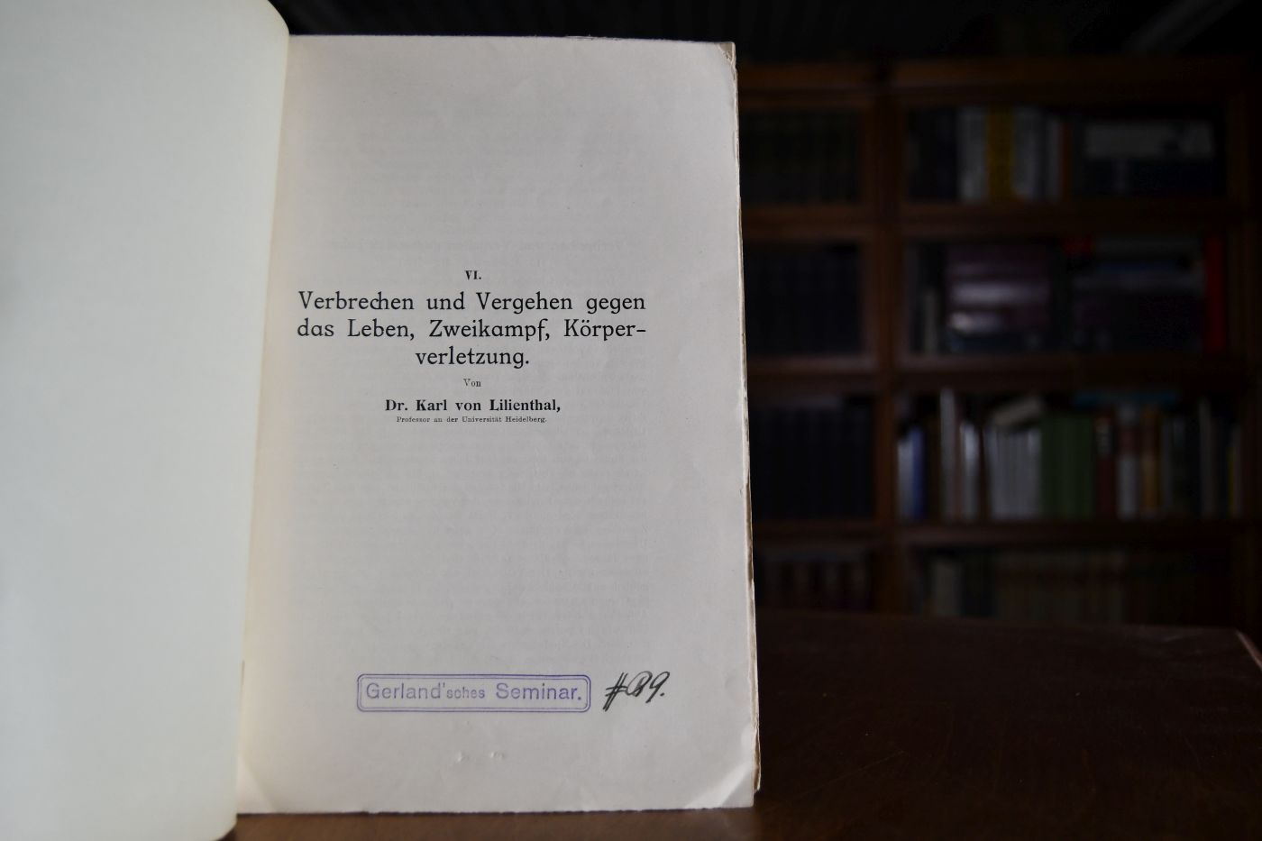 Verbrechen und Vergehen gegen das Leben, Zweikampf, Körperverletzung im Vorentwurf zu einem Deutschen Strafgesetzbuch.