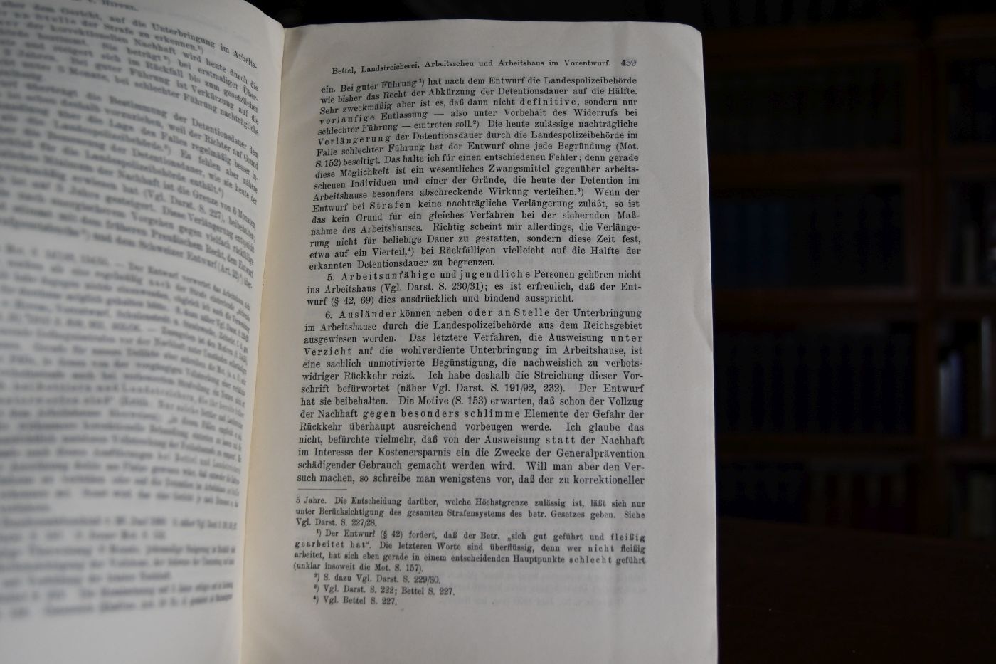 Bettel, Landstreicherei, Arbeitsscheu und Arbeitshaus im Vorentwurf.