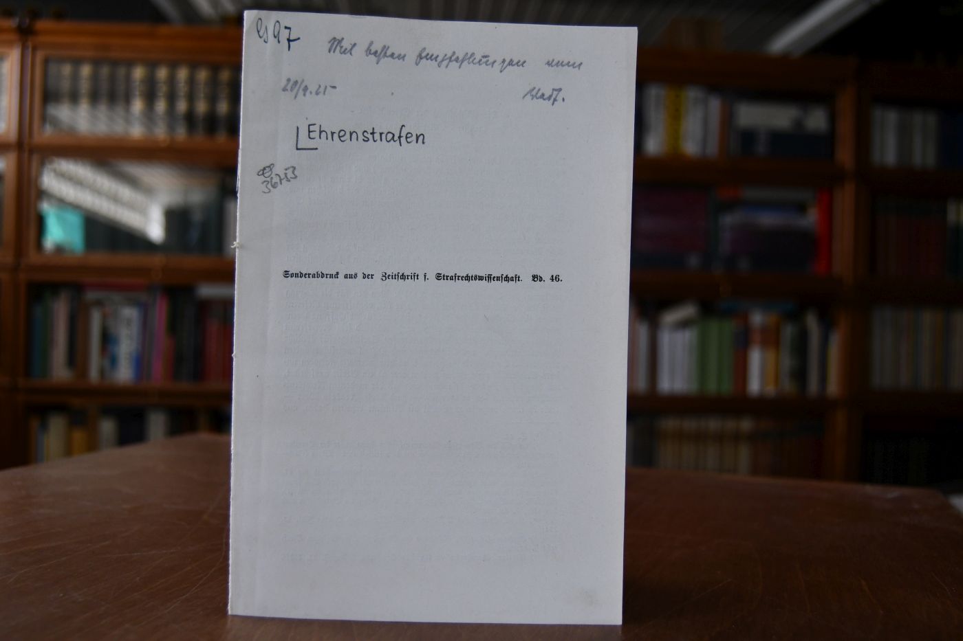 Die Abschaffung der Ehrenstrafen.