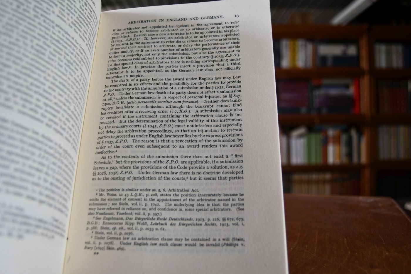 Arbitration in England and Germany.