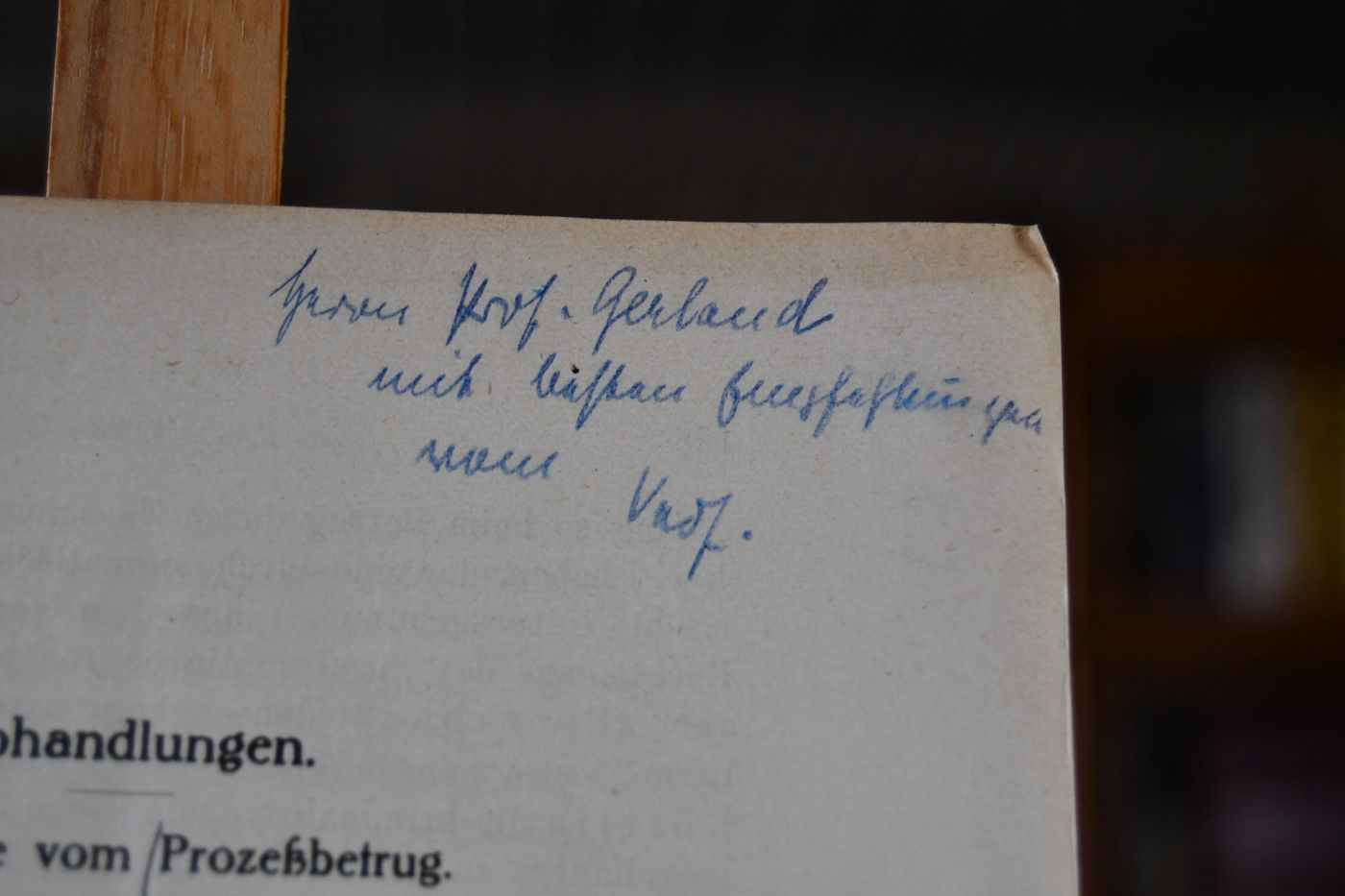 Zur Lehre vom Prozeßbetrug.