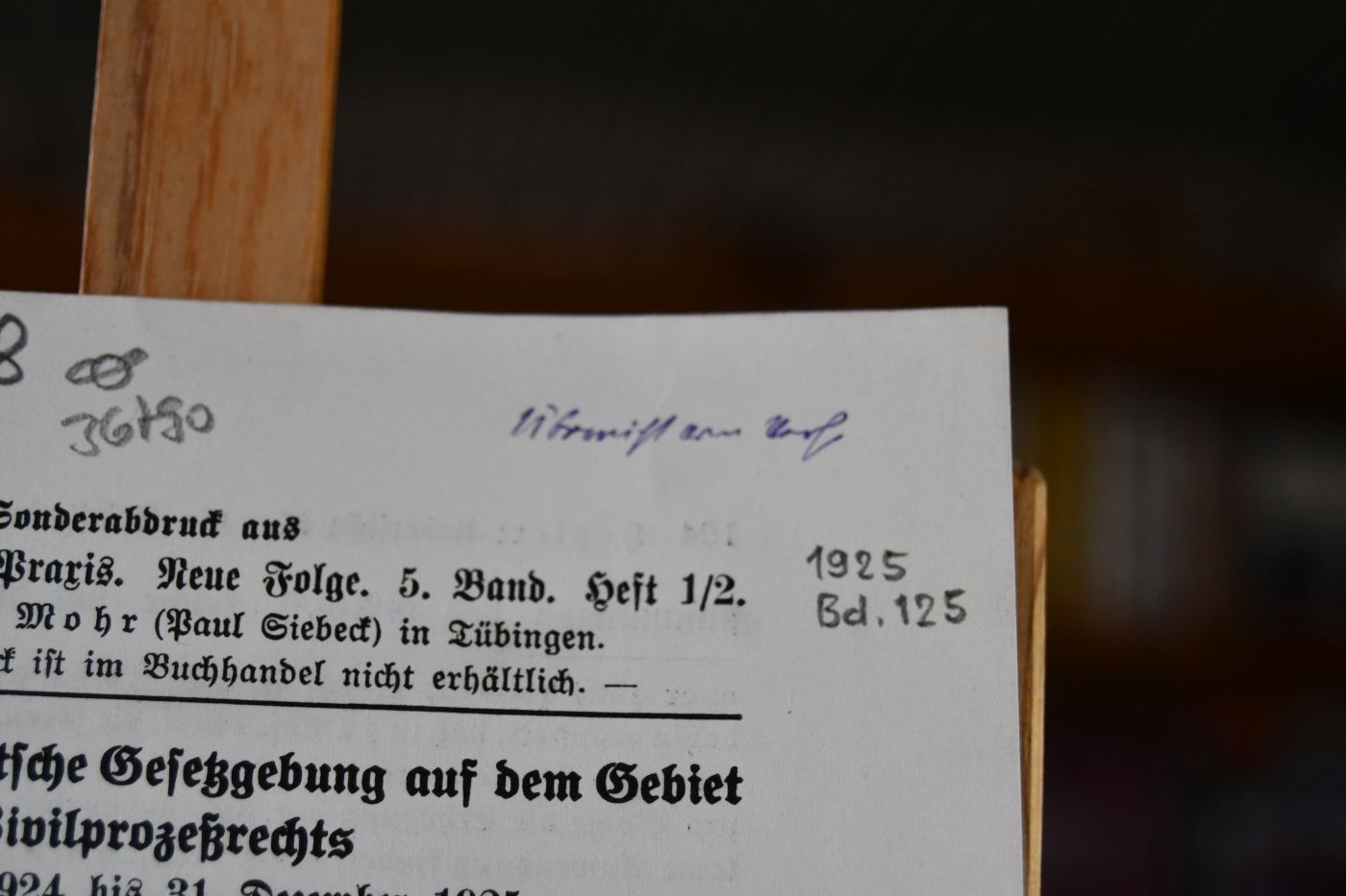 Übersicht über die deutsche Gesetzgebung auf dem Gebiet des Zivilprozeßrechts vom 1. Oktober 1924 bis 31. Dezember 1925.