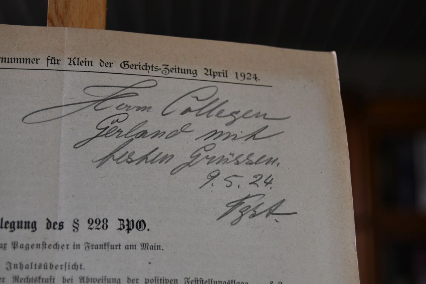 Zur Auslegung des § 228 ZPO.