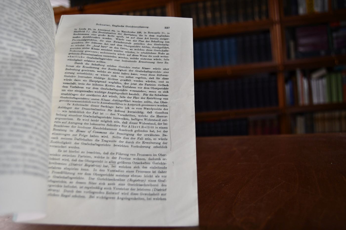 Veränderungen in der englischen Gerichtsverfassung.