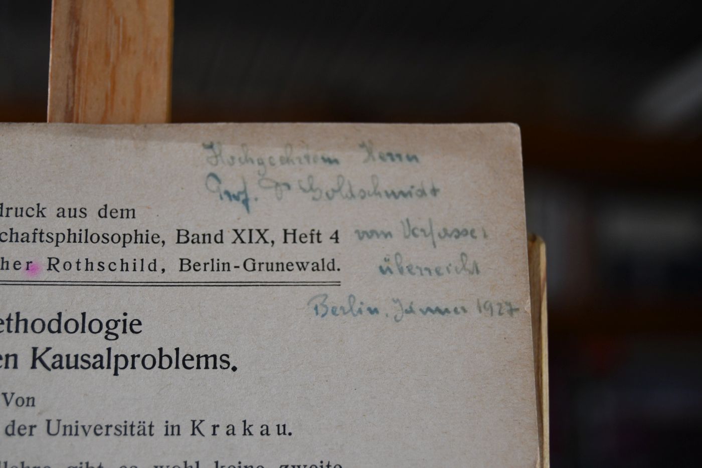Zur Methodologie des sogenannten Kausalproblems.