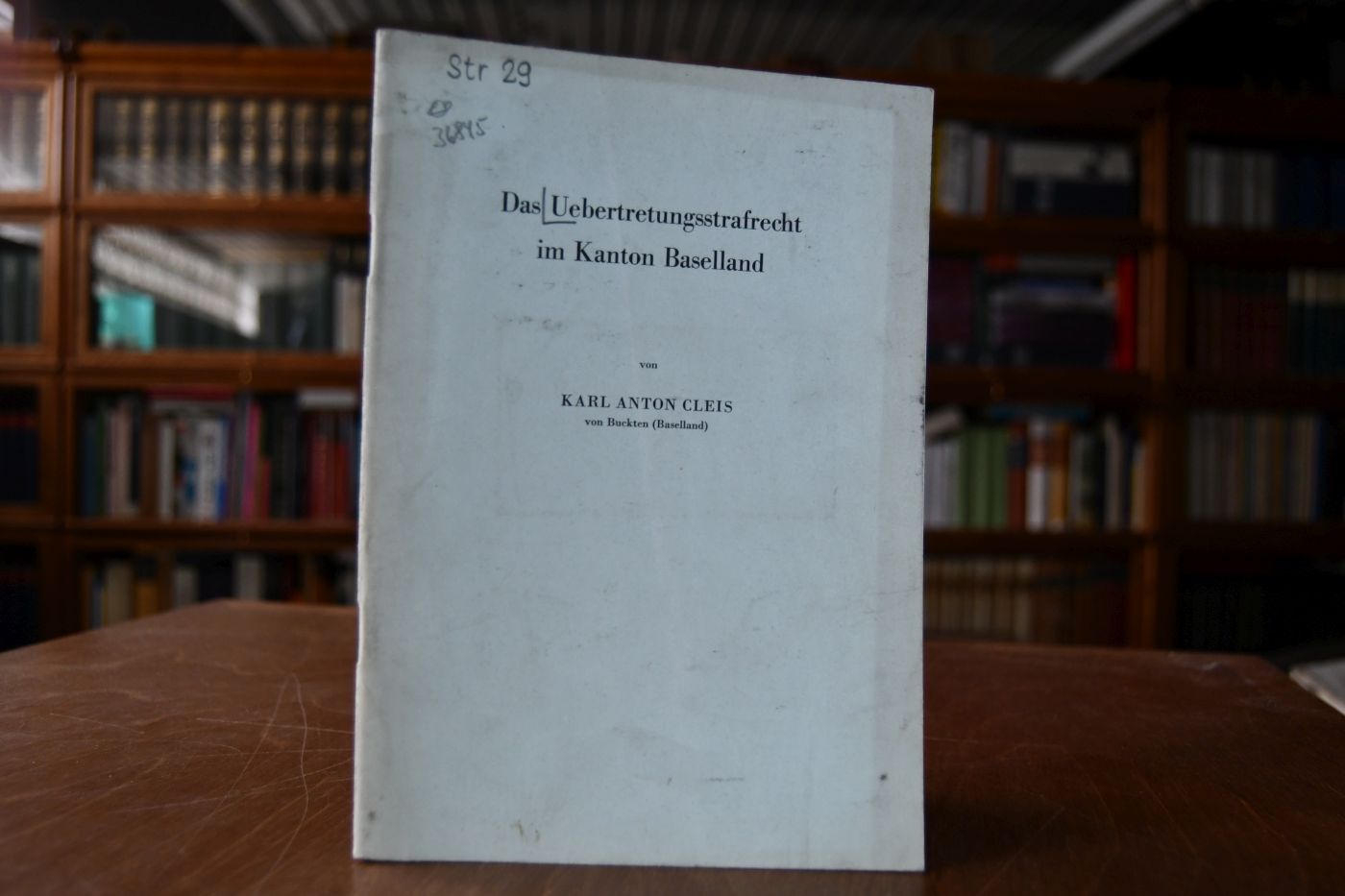 Das Uebertretungsstrafrecht im Kanton Baselland.