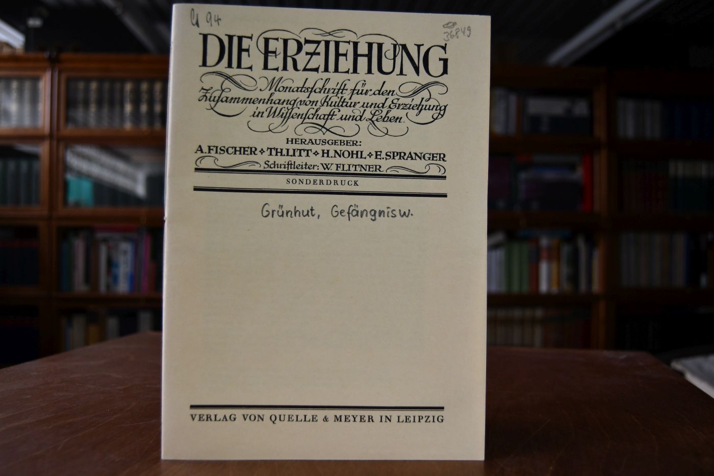 Die Pädagogische Bewegung. Gefängniswesen und Strafrechtsreform.