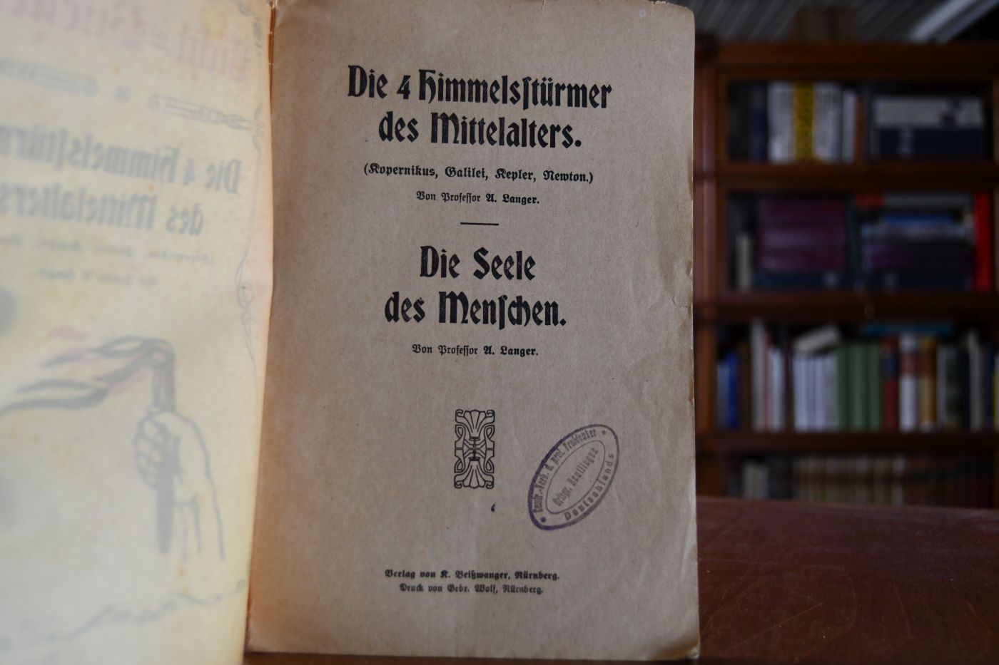 Die 4 Himmelsstürmer des Mittelalters (Kopernikus, Galilei, Kepler, Newton). Die Seele des Menschen.