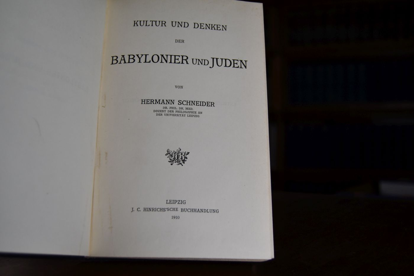 Kultur und Denken der Babylonier und Juden.