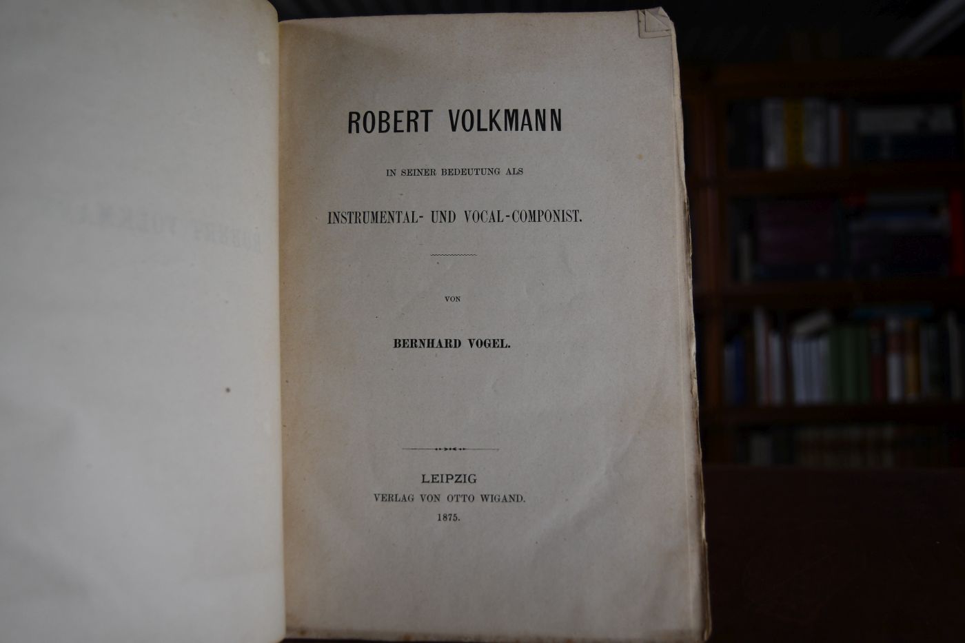 Robert Volkmann in seiner Bedeutung als Instrumental- und Vocal-Componist.
