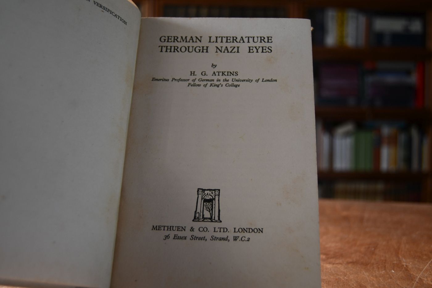 German literature through Nazi eyes.