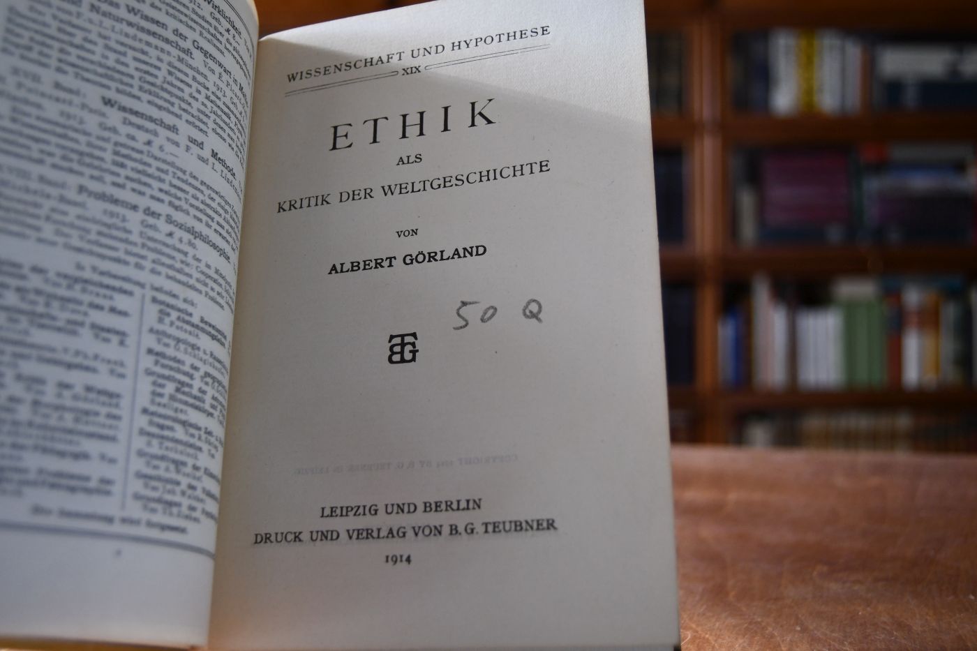 Ethik als Kritik der Weltgeschichte.