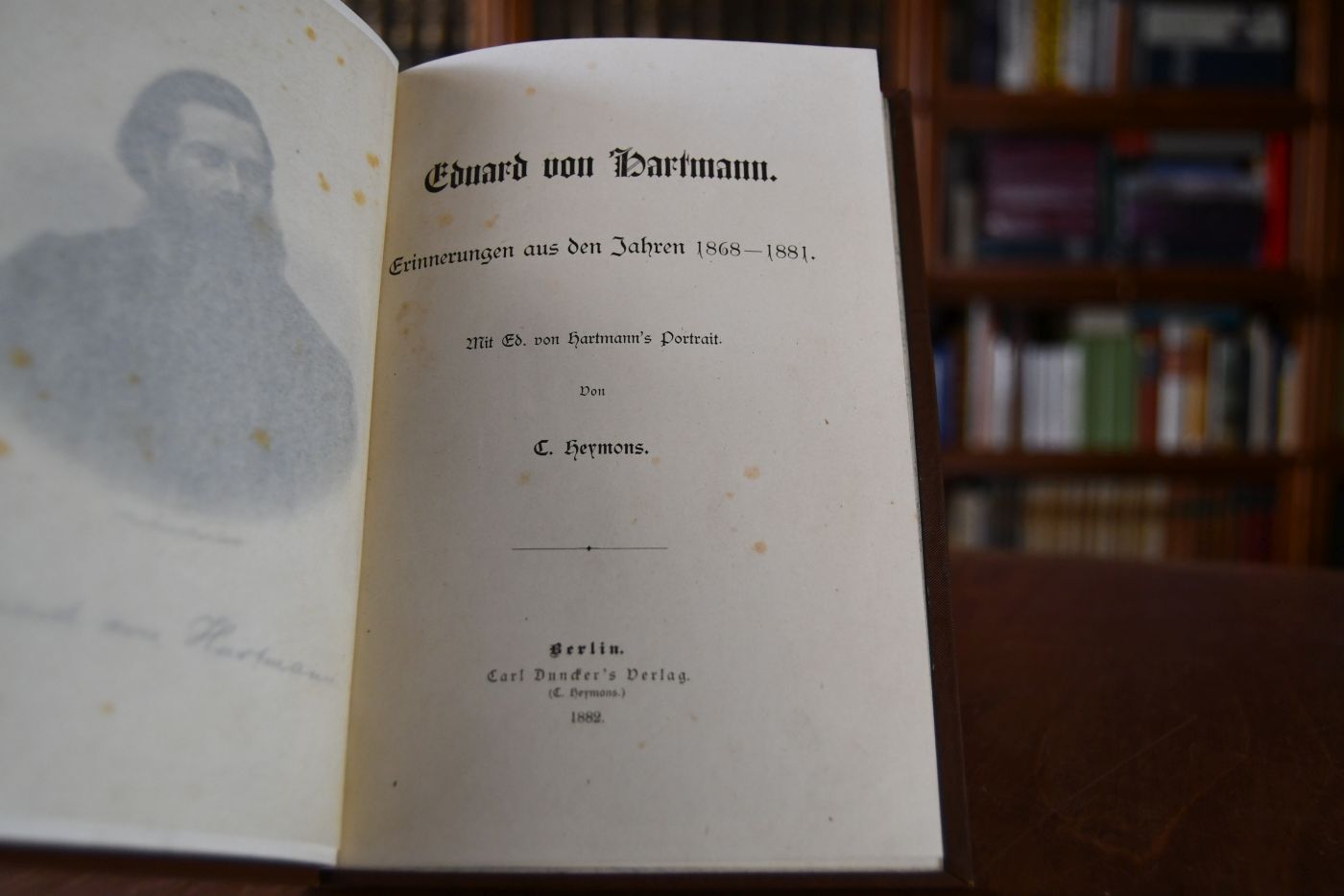 Eduard von Hartmann. Erinnerungen aus den Jahren 1868-1881.