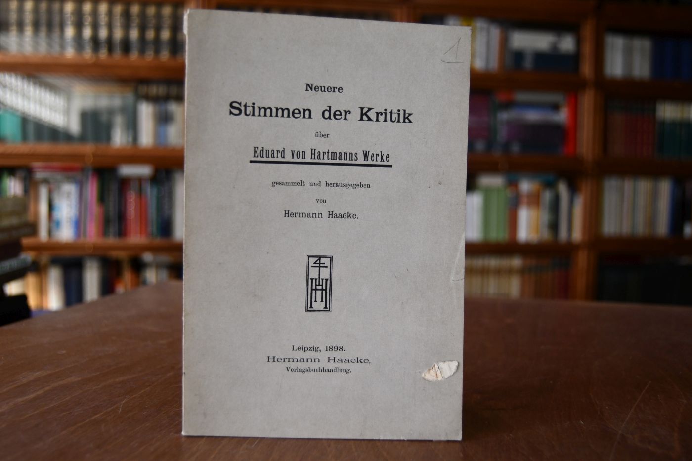 Neuere Stimmen der Kritik über Eduard von Hartmanns Werke gesammelt und herausgegeben.