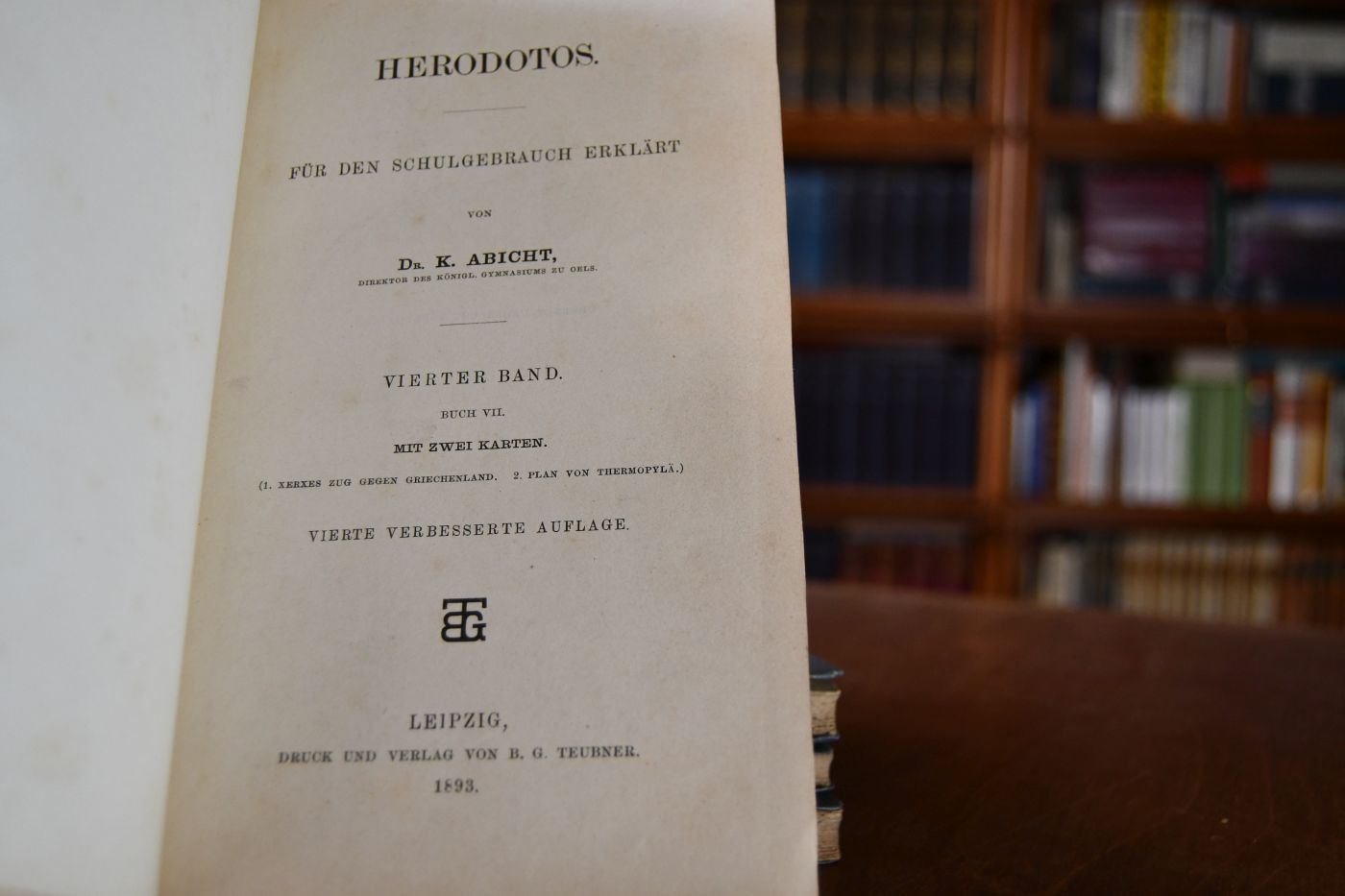Herodotos für den Schulgebrauch erklärt. Bde. 1-4 (von 5), Bücher 1-7 (von 9).
