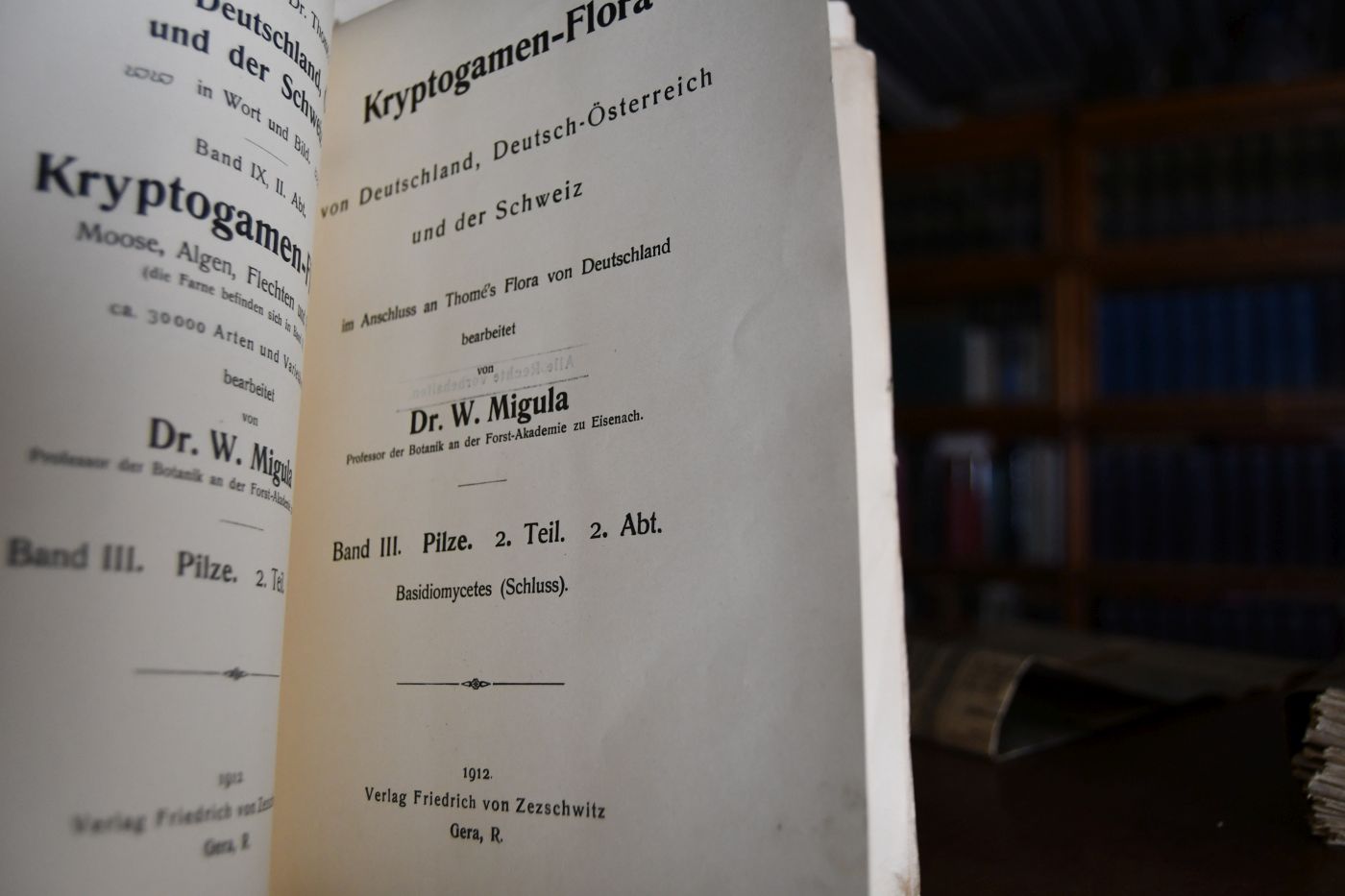 Kryptogamen-Flora von Deutschland, Deutsch-Österreich und der Schweiz im Anschluss an Thome`s Flora von Deutschland, Band III, Pilze 2. Teil 1.+ 2. Abt. Basidiomycetes (apart).