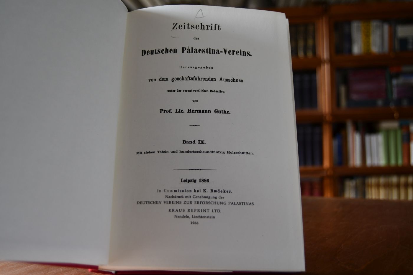 Zeitschrift des Deutschen Palaestina-Vereins Band IX+X. 1886,1887.