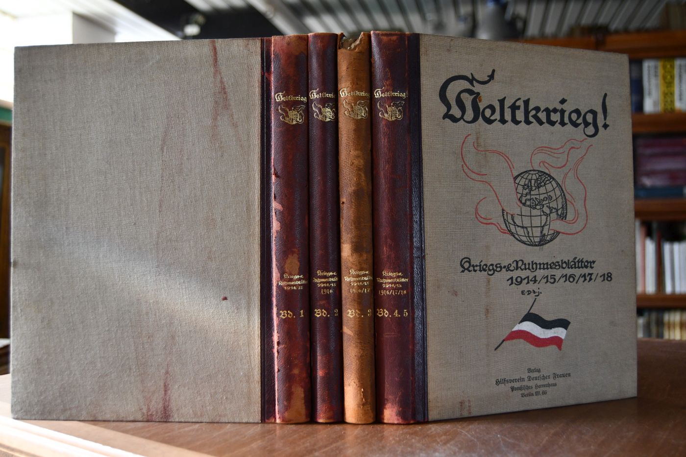 Weltkrieg! Kriegs- & Ruhmesblätter 1914-1918. (Heft 1-224) in 4 Bänden.