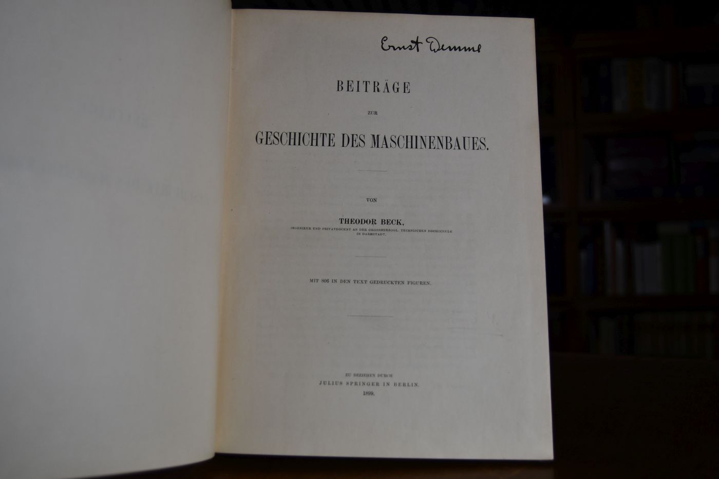 Beiträge zur Geschichte des Maschinenbaues.